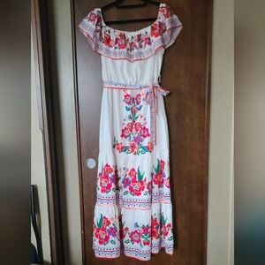 Floral Off-Shoulder Maxi Dress